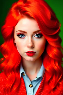 beautiful girl, red hair