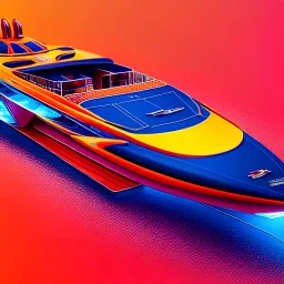 fullbody Drawing of 'sketch of SUperBoat',intricate detail,andrea bonelli,Kilian Eng,Ohrai,evan lee,Aleksandr Sidelnikov,KyuYong Eom,three quarters frontal aerial view,toned colors,16k