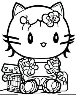 Hello Kitty coloring page