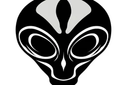 alien head clip art stencil