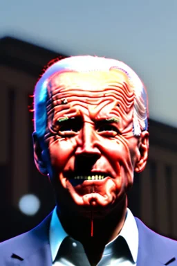 realistic image, joe biden zombie, arm cut and bleeding, night, walking with a limp, waist up view, 80s, dark ambient, highly detailed, sky background, concept art, unreal engine 5, god rays, ray tracing, RTX, lumen lighting, ultra detail, volumetric lighting, 3d, finely drawn, high definition, high resolution.