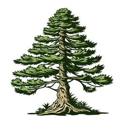 Syberian Cedar vector simple