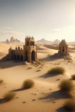 desierto con ruinas