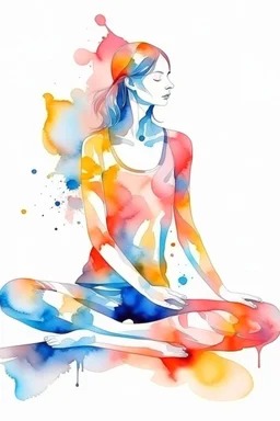 abstract relax pose watercolor painted patterns