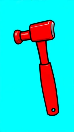 modern claw hammer, dynamic detailed vector drawing with thick outline