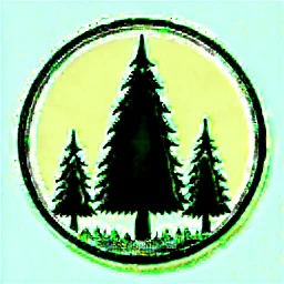 woods pine tree icon