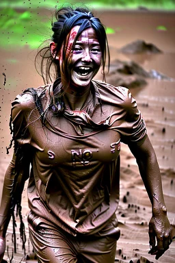 Covered in mud