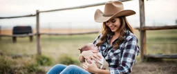 cowboy female breastfeeding