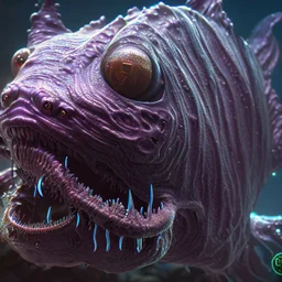 fluid ink angler fish creature, unreal engine 5, 8k resolution, photorealistic, ultra detailed