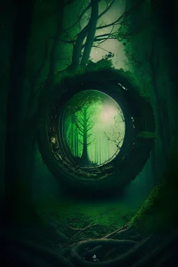 forest, tree, ancient::1 black hole::1 natural lighting::1 DSLR::1 monet::1 CYMK::1 green::1 leather::1 --v 4