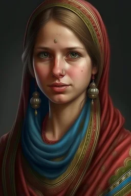 Traditional woman realistic photo