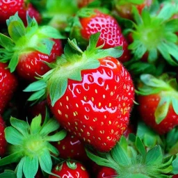 Strawberry with Eyes and Mouth