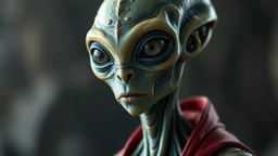 Portrait of a beautiful intelligent alien,
