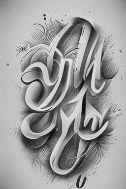 Hand two Lettering O style infinit with background white