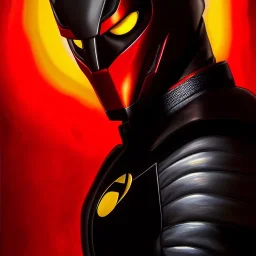 ultra detailed fullbody Portrait in oil on canvas of Jason Todd with the Helm of Nabu ,intense stare,extremely detailed digital painting, extremely detailed face, Glowing red eyes, mystical colors ,perfectly centered image, perfect composition,rim light, beautiful lighting, 8k, stunning scene,extremely sharp detail, finely tuned detail, ultra high definition raytracing, in the style of Simon Bisley and robert e howard and Greg Rutkowski and and artgerm