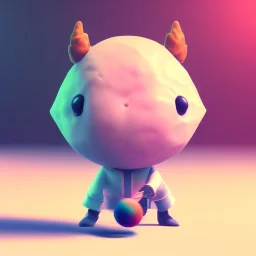 tiny cute gumball toy, standing character, soft smooth lighting, soft pastel colors, skottie young, 3d blender render, polycount, modular constructivism, pop surrealism, physically based rendering, square image , no background