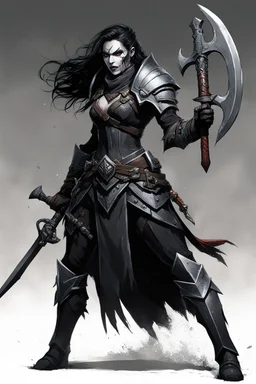 Vex'na moves with the fluid precision of someone who's spent a lifetime turning potential death into momentary survival. Her axe cleaves through the neck of the spear-carrying ghoul in a single, brutal stroke. Black ichor sprays in an arc, but the decapitated body stumbles forward, fingers still grasping for purchase on its weapon.