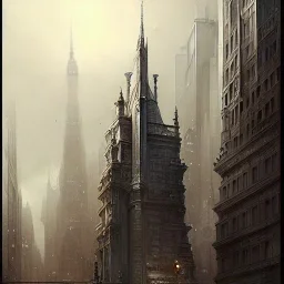 2d Skyline flat , Beaux Arts architecture,medium long shot,by Jean Baptiste Monge, brilliant stunning, intricate, meticulously, detailed, dramatic atmospheric, maximalist digital matte painting