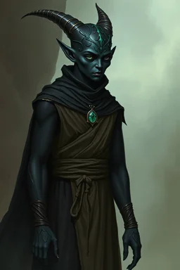 Genni , monk, humanoid, 10 feet tall, teal eyes, 25 years old, black