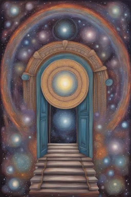 a portal to another universe,, by artist "Ingrid Umber", by artist "Sienna Lamberts"