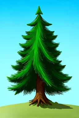 stylized pine tree, vector