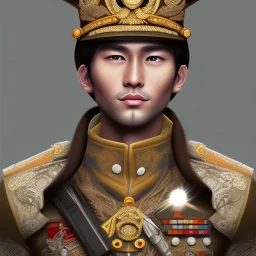 General army asian brown skin