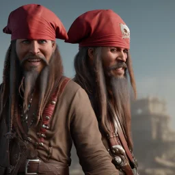 A pirate with long beard ray tracing 4k realistic