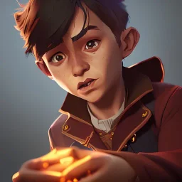 Little boy casts a spell by Nick Harris