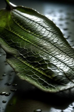 Organic leaf became metal