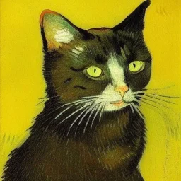 Portrait of a cat by Van Gogh