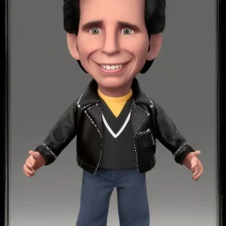  Henry winkler as young Fonz with black hair greaser figure doll 1975 (thumbs-up) (face) Forehead grin, fonzarelli, ((arnold's drive-in)) fonzie