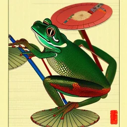 Ukiyo-e frog