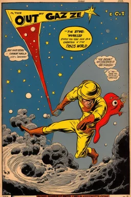 You’d think this was a Steve Ditko cover but it’s actually by Harold Gaze (1884–1963) (pencils and inks) from Out of This World #9, published by Charlton Comics, August 1958.