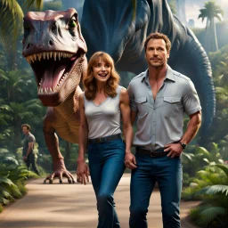 A romantic comedy filmed at the Jurassic World Theme Park