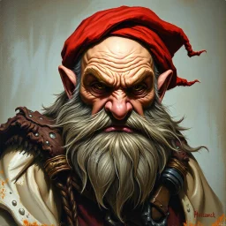 Dnd, fantasy, dwarf, handpainted by a renaissance artist, oil painting, head portrait, sturdy, mighty, grizzled, old, angry, barbarian