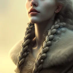 close up portrait of fog as viking woman, fine detail, highly intricate, modern surrealism painting, defined cracks and breaks, high-quality, volumetric lighting, 8k, ultrahd, George Grie, Marco Escobedo, Igor Morski,Brian Froud, Howard Lyon, Selina French,