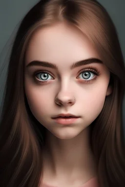 girl with wide eyes. Long eyelashes. Balanced and symmetrical eyebrows. Pink cheeks and lips. Perfect symmetry on both sides of the face. Full lips that are in proportion to the rest of the face. Small nose. Smooth and clear skin, free of skin blemishes or problems. Long, thick, shiny hair with a beautiful scent. Fitness and harmonious body. thin waist; The hips area is approximately 25 centimeters larger than the waist