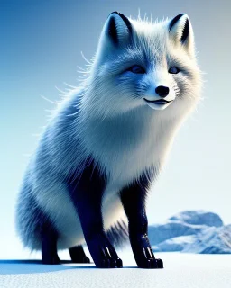 magnificent arctic fox, majestic, highly intricate, Realistic photography, incredibly detailed, ultra high resolution, 8k, complex 3d render, cinema 4d.