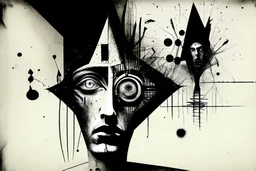 Asynchronicity; Neo-surrealism; Dada; ink