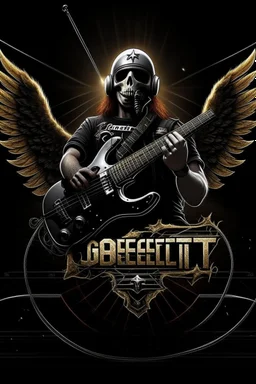 4k full realism, full details, logo emission radio hardrock; gorefest angel