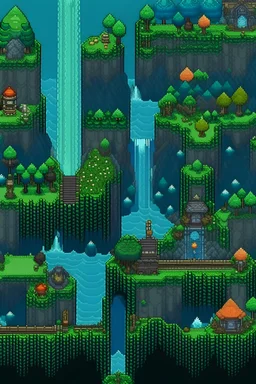 Pixel art computer game fantasy scenery, top down 2d, 240 pixels height