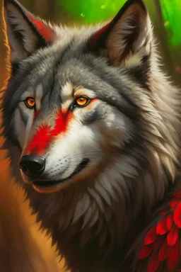 A wolf painted by Heironymous Bosxh