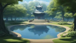 парк, зона озера, "царство водяного"