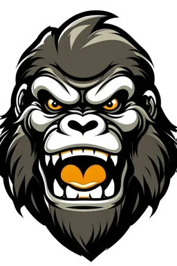 164x164 pixels logo. an angry gorilla with the text glamsbjerg gorilla in front