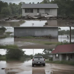 **Cinematic Art:** An impactful docudrama portrays a community ravaged by floods. Through personal stories of loss and resilience, the film weaves in real-life footage and survivor interviews. Experts intersperse with crucial information on flood mitigation infrastructure and community preparedness plans. The narrative emphasizes the importance of safeguarding lives and rebuilding together. **Appearance:** Cinematic art ideas that encompass the essence of constructing and optimizing infrastructu