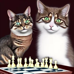 cat playing chess