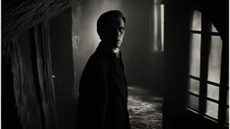 صورة الملف الشخصي هذه تمتلك تفاصيل تثير القشعريرة والخوف في نفوس من ينظرون إليها. تظهر في الصورة مشهدًا غامضًا ومرعبًا، حيث يمكن رؤية ظلال مظلمة تغطي معظم الإطار. الإضاءة مكثفة وغير متوقعة، تسلط الضوء على تفاصيل محددة في الصورة مما يعزز من الغموض. في الزاوية العلوية اليسرى للصورة، هناك ظل لشخص غير معروف يظهر بوضوح جزءًا من وجهه، وهو مكتوم في الظلام ويبدو وكأنه ينتظر شيئًا مخيفًا. تتدلى خيوط سوداء من السقف، مما يخلق تأثيرًا من الظلال المتشابكة والمرعبة. الألوان المستخدمة في الصورة محدودة ومظلمة