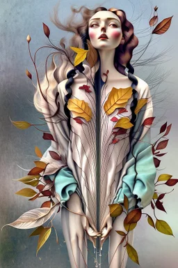 Streamline moderne woman windblown hair trees leaves carel weight Oxana dobrovolska catrin welz-stein andrea kowch andrea kurti art deco