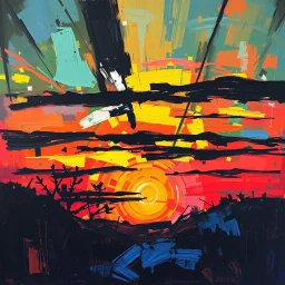 abstract sunset, by Graham Sutherland