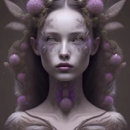 Portrait of beautiful girl, face dept of field,face shining, plant, metal, feathers,central weight average, CWA Dryad, fae, sidhe, ominous, nature, plants, wildflower sparkle,wildflower 3d view, facepaint, dnd character portrait, intricate, oil on canvas, masterpiece, expert, insanely detailed, 4k resolution, retroanime style, cute big circular reflective eyes, cinematic smooth, intricate detail , soft smooth lighting, soft pastel colors, painted Renaissance style,sharp fucus, bokeh,macro lens,